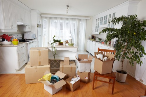 Unpacking process in a new Croydon home