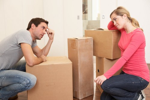 Loading a truck with household items