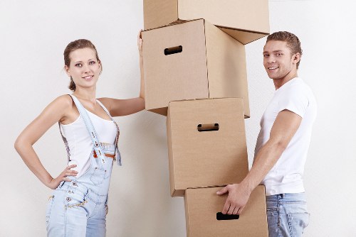 Customer-packed boxes for moving with Man with Van Croydon
