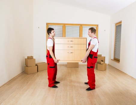 Experienced movers setting up a new office space in Croydon